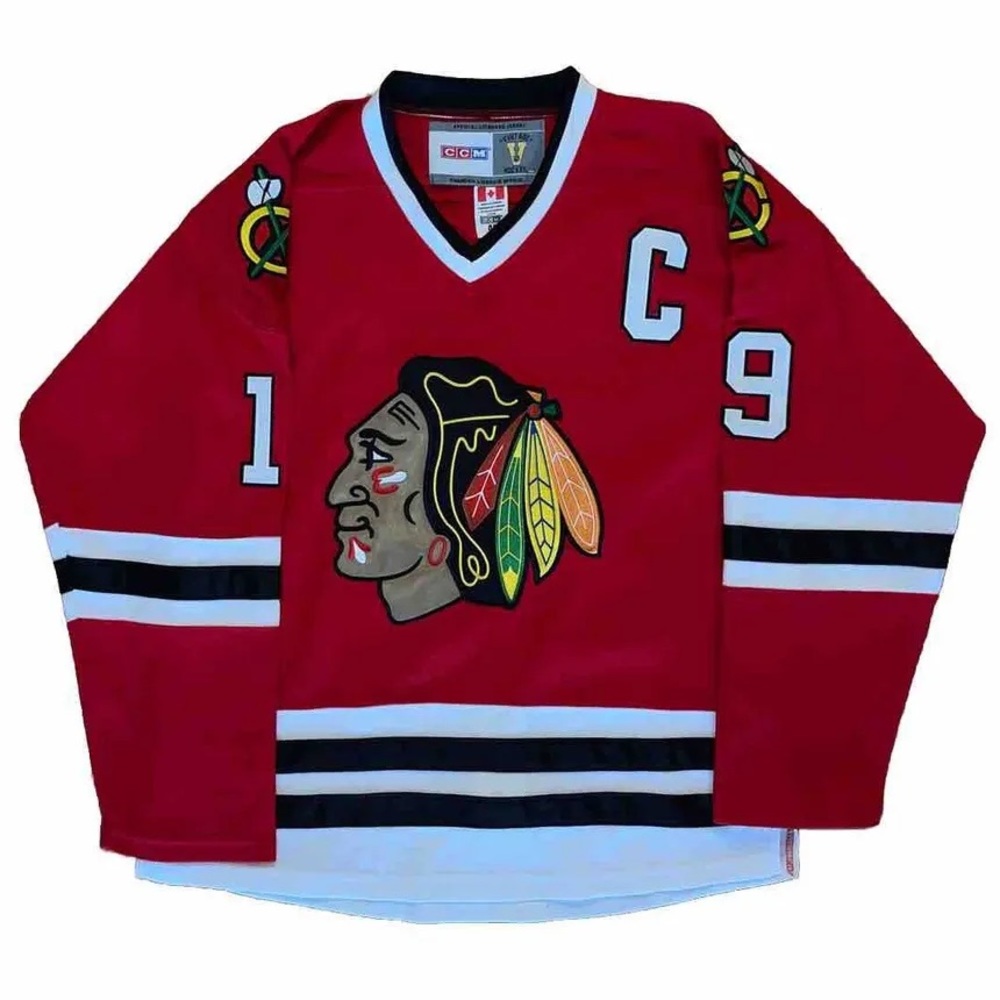 NHL Chicago Blackhawks HOF Jonathan Toews #19 Replica Jersey Red Size 48 XL